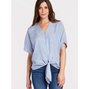Allison Joy Striped Tie Front Shirt